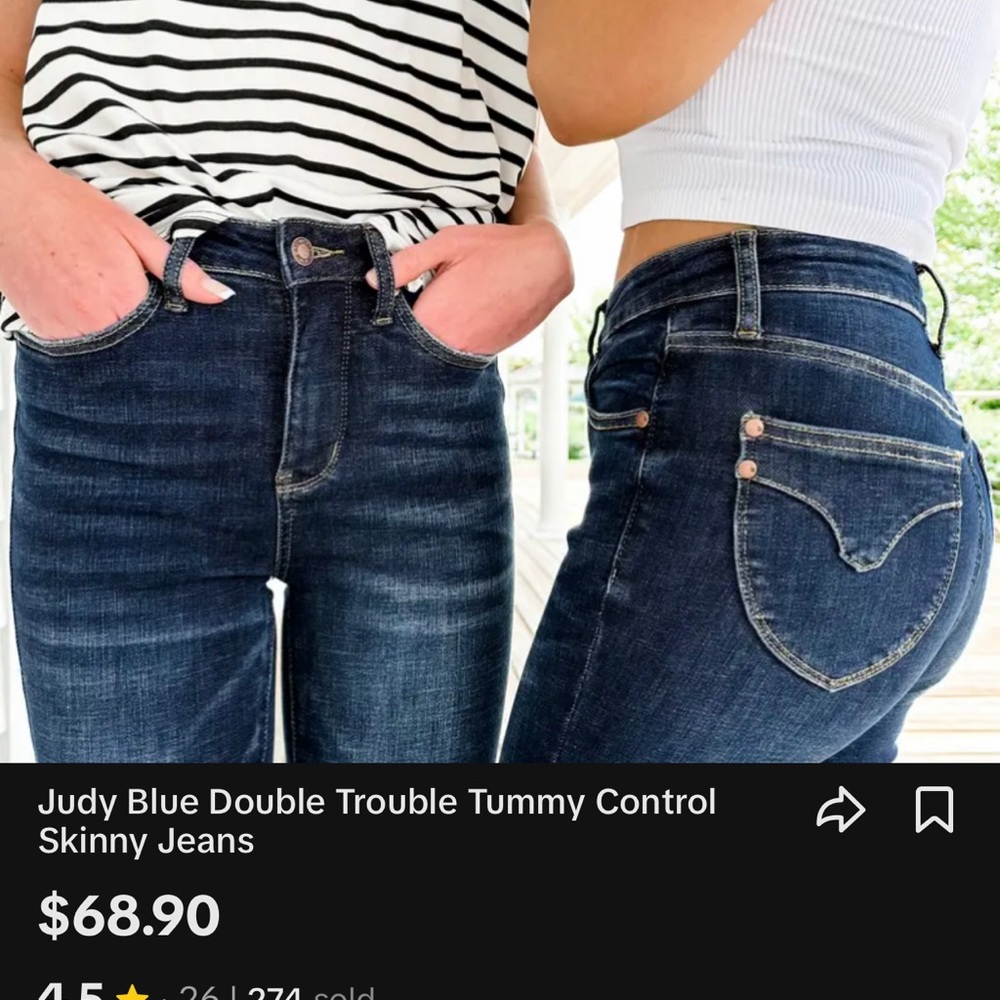 Judy Blue Double Trouble Tummy Control Skinny Jeans